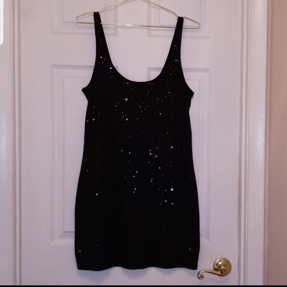 Express Little Black Sequence Dress